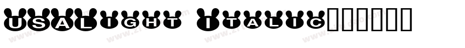 USALight Italic字体转换